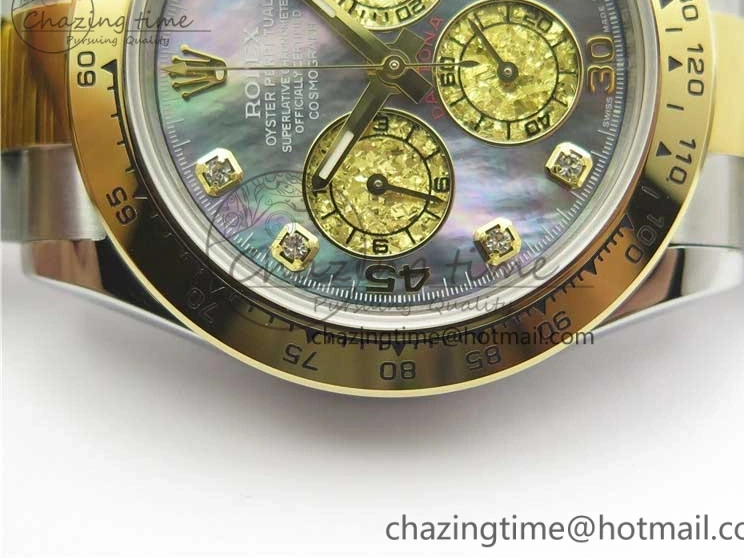 0225 Tailored Daytona 116509 SS YG BLF Best Edition Gay MOP Dial on SS YG Bracelet A 2977